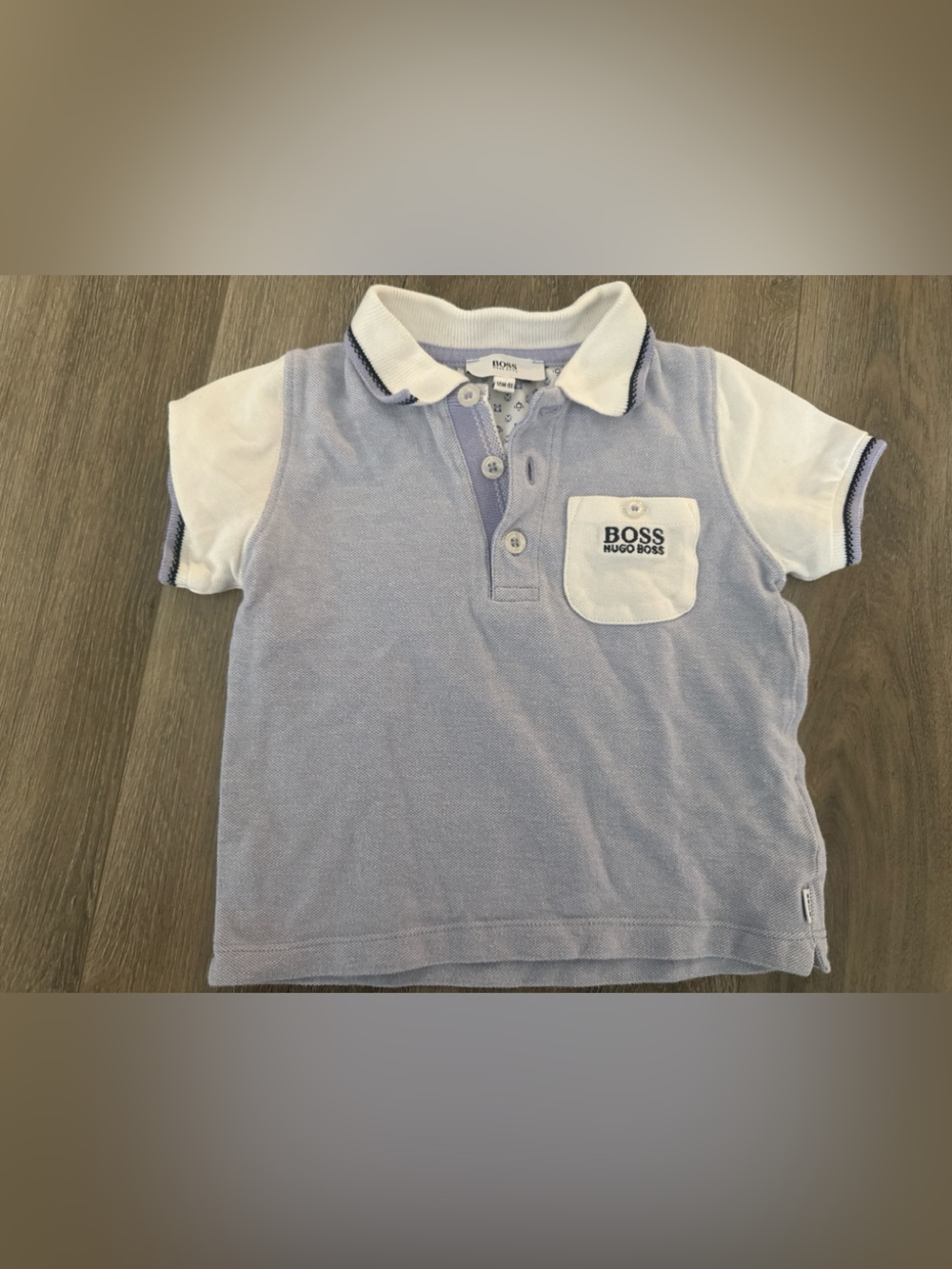 Hugo Boss Light Blue Polo with White Trim